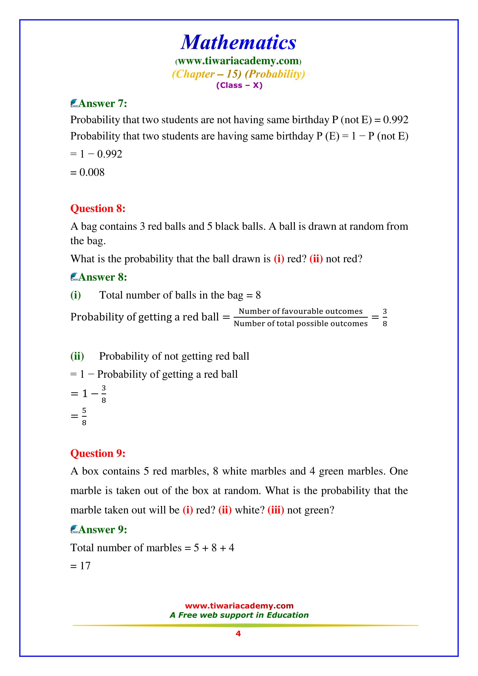 Ncert Solutions For Class Maths Chapter Exercise Online