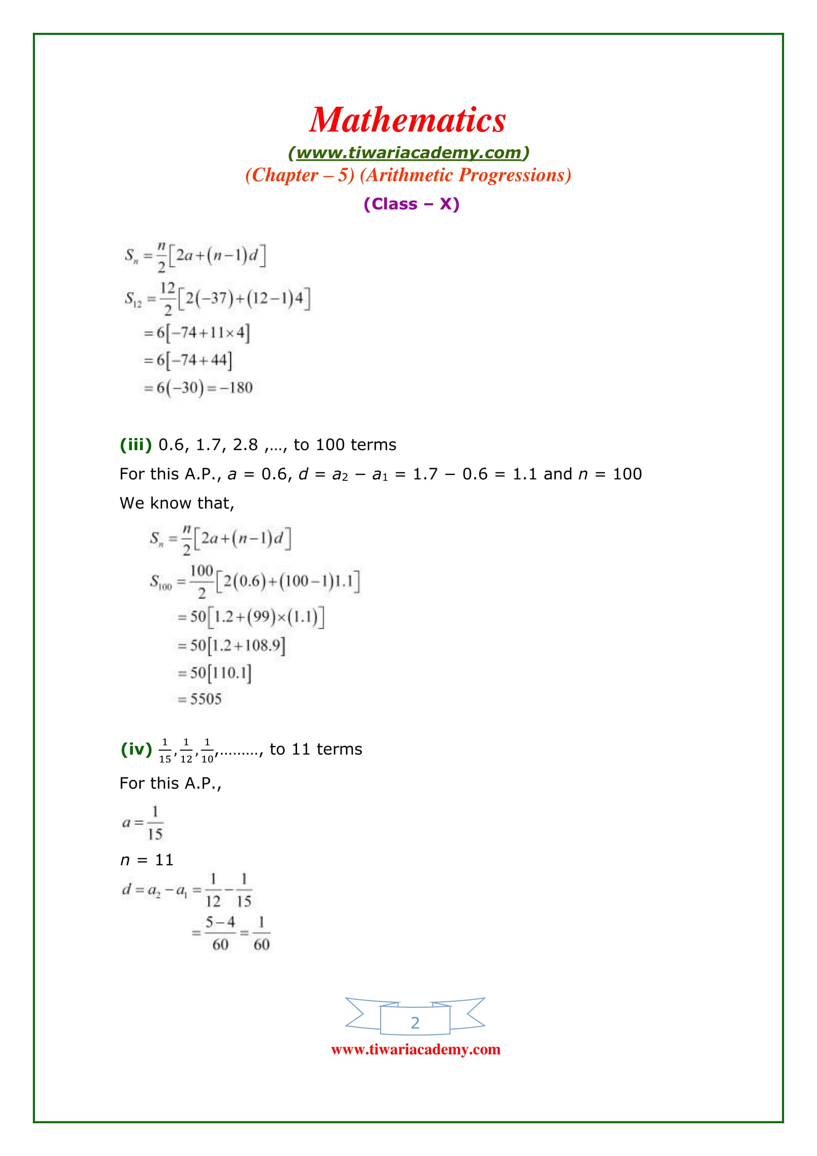 Ncert Solutions For Class Maths Chapter Exercise Ap In Pdf