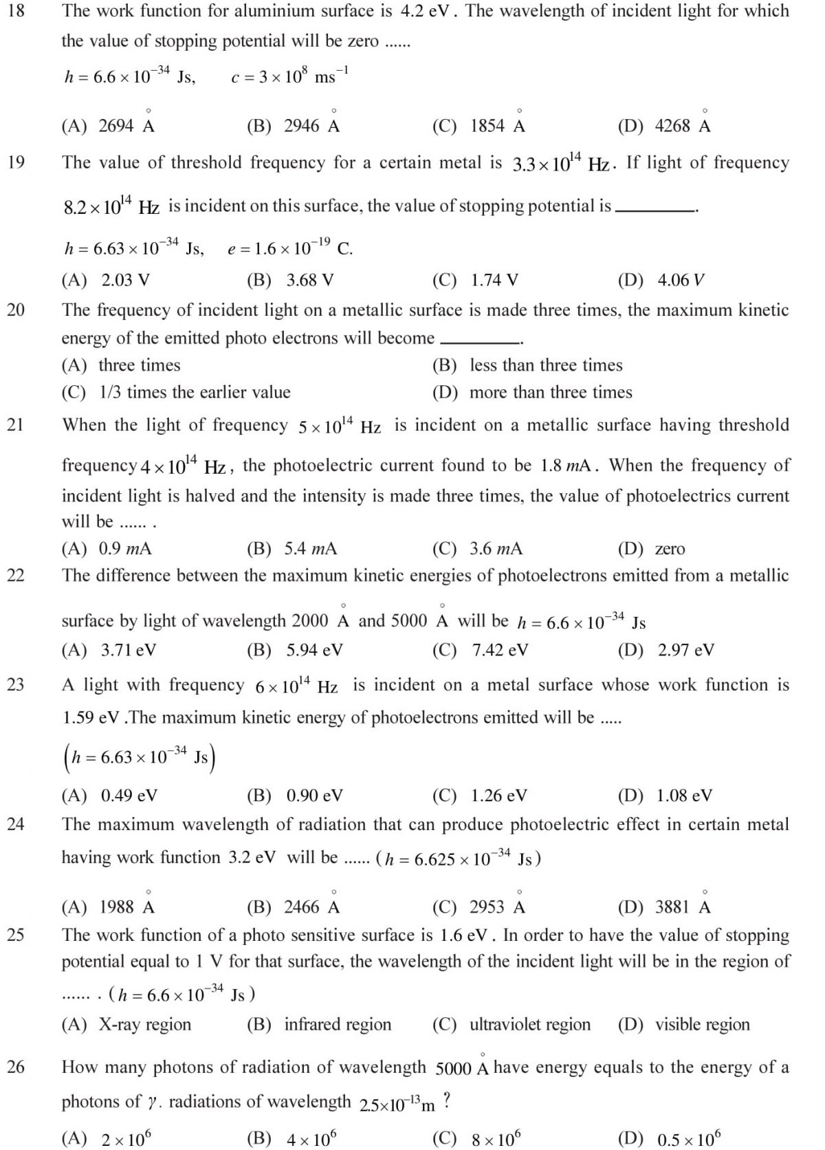 NCERT Solutions For Class 12 Physics Chapter 11 Dual Nature PDF Form