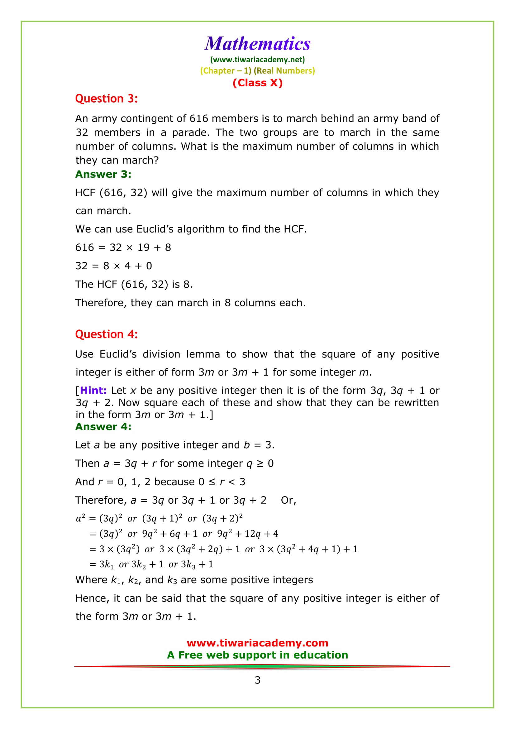 Ncert Solutions For Class 10 Maths Ch 1 Ex 1.1 Inc