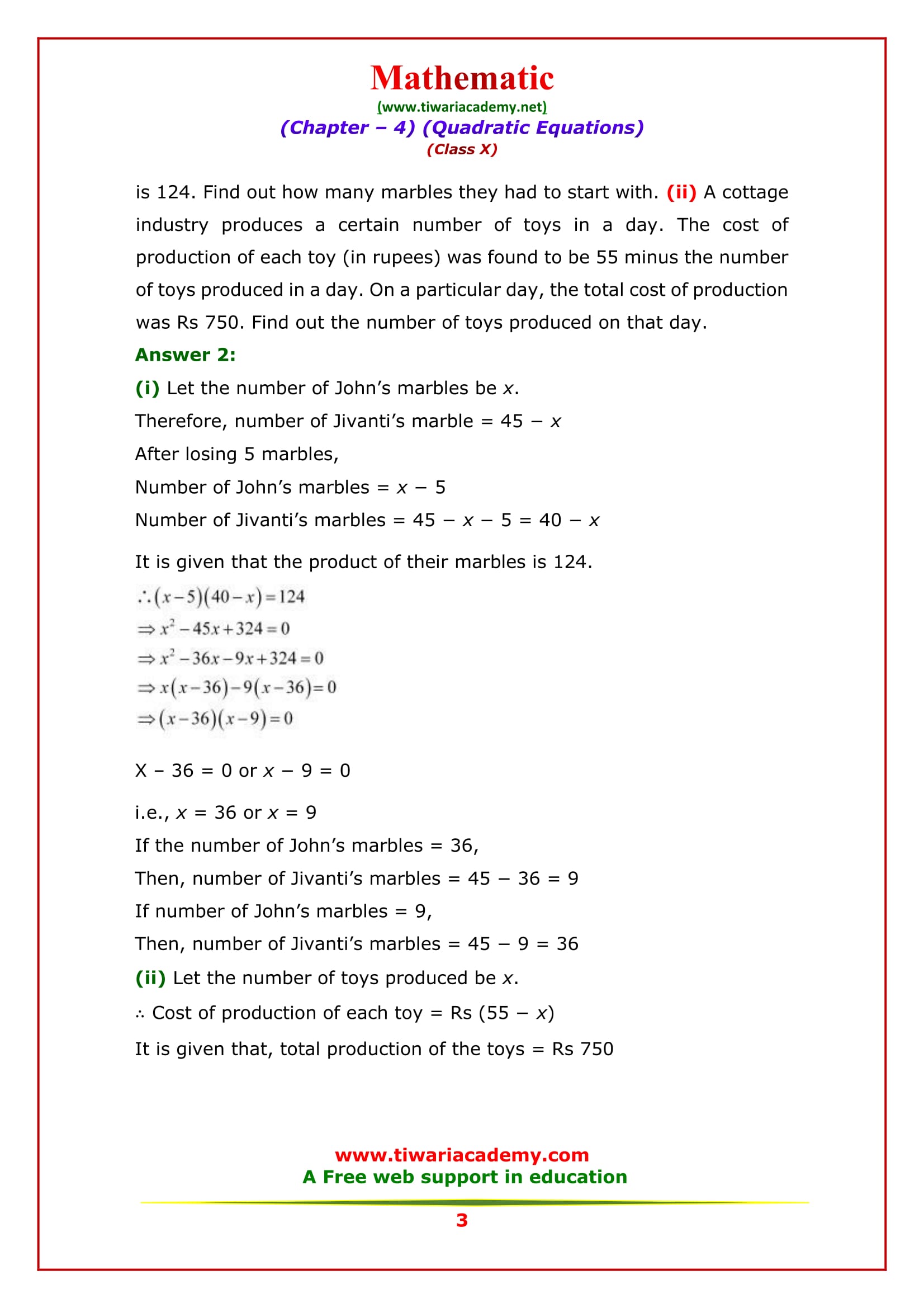 class 10 maths chapter 4 case study questions with solutions