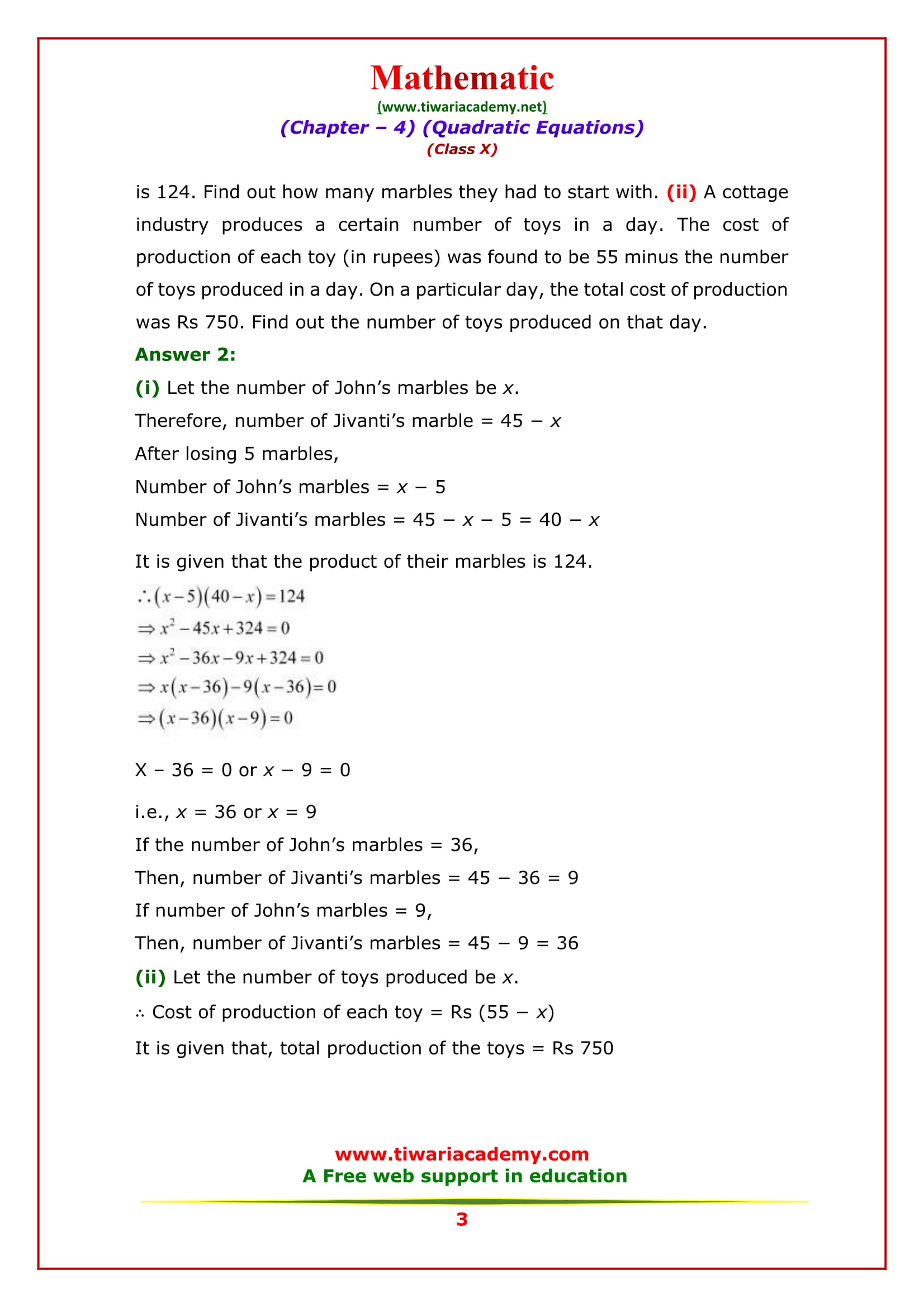 class 10 maths ch 4 case study questions with solutions