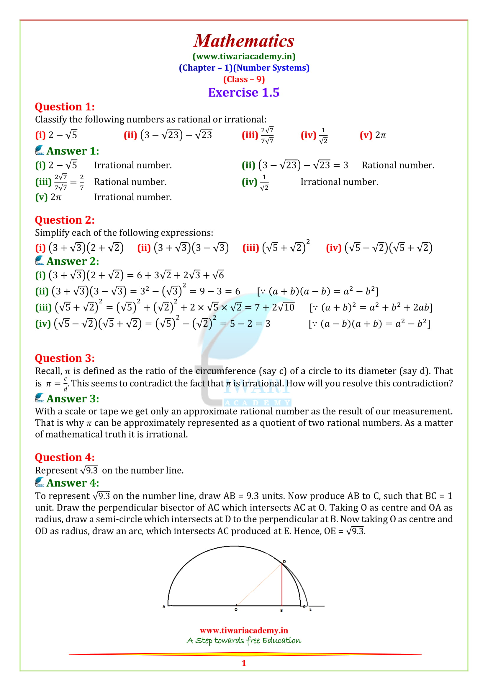 ncert-solutions-for-class-9-maths-chapter-1-exercise-1-5-number-system