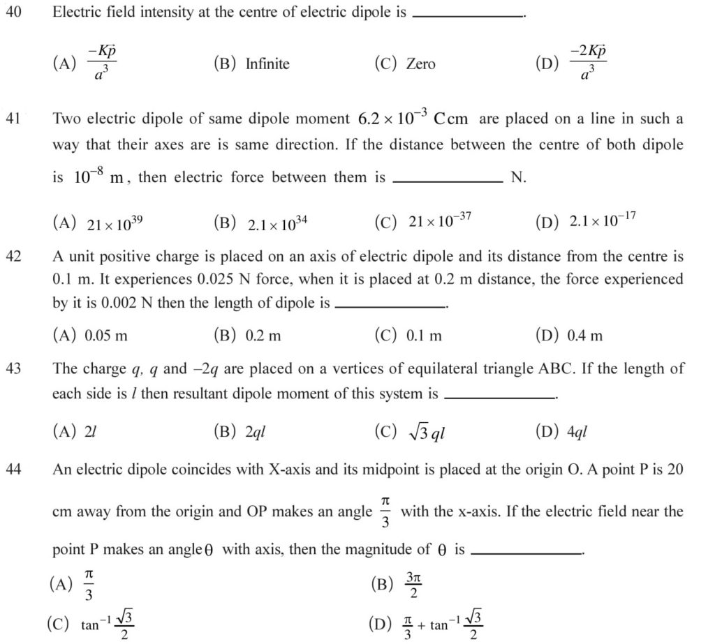 NCERT Solutions for Class 12 Physics Chapter 1 Electric Charges Fields