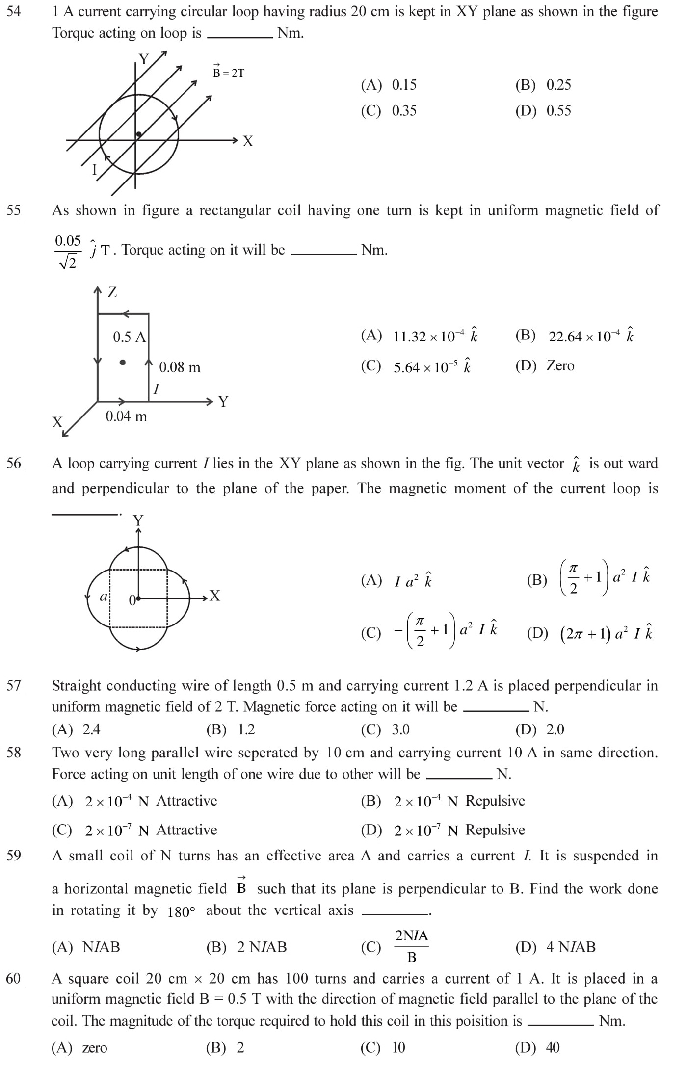 12-Physics-Moving-Charges-Magnetism-NEET-JEE-IIT-Questions-Topic-10