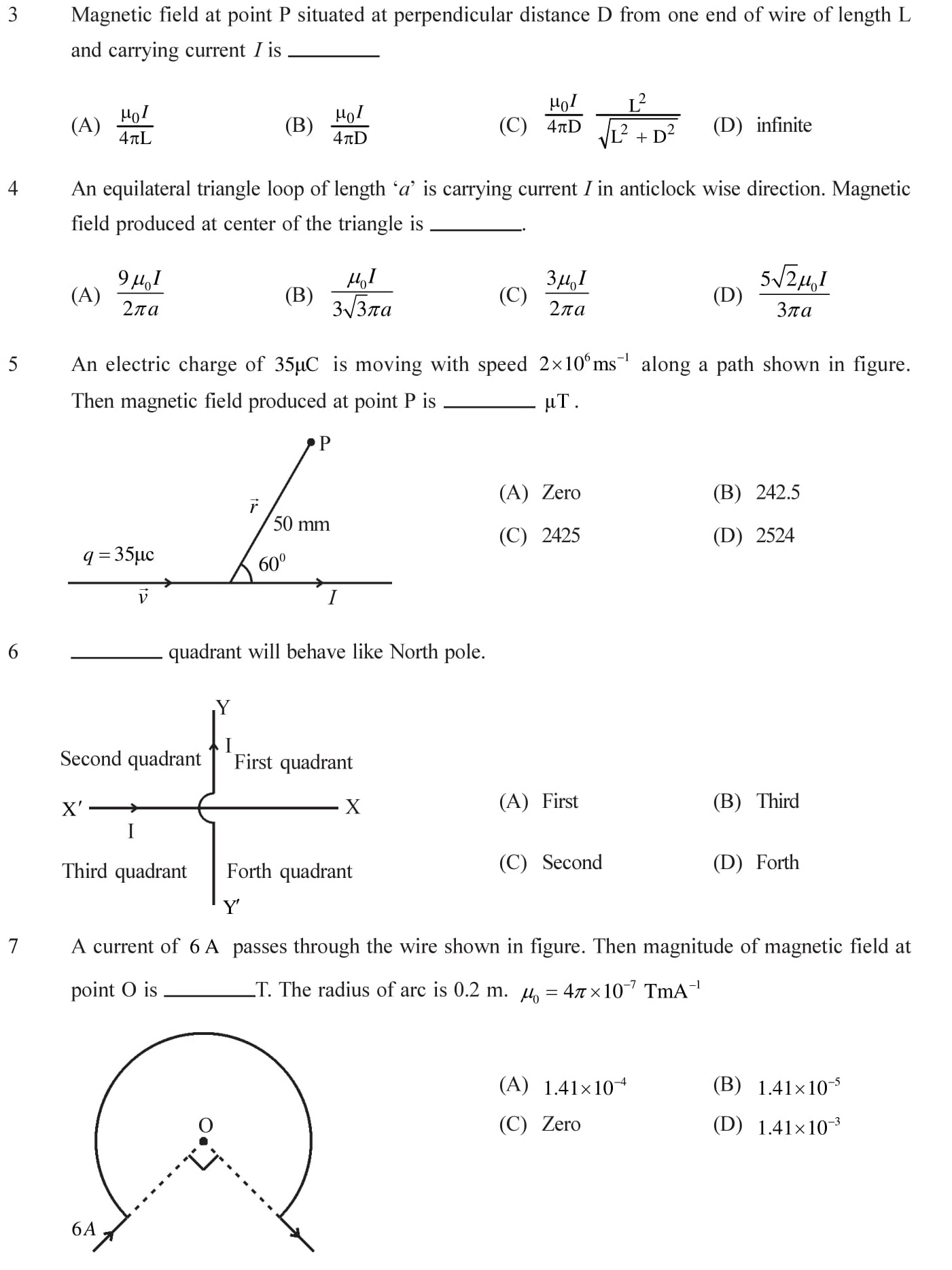 12-Physics-Moving-Charges-Magnetism-NEET-JEE-IIT-Questions-Topic-2