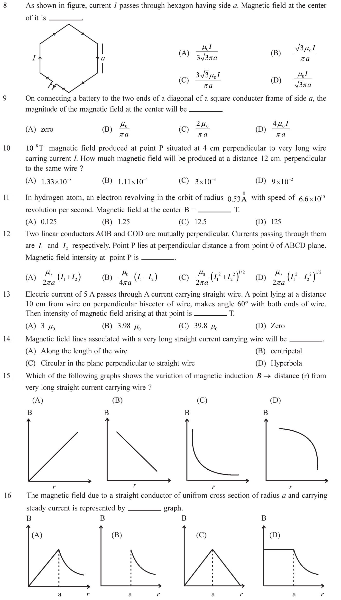 12-Physics-Moving-Charges-Magnetism-NEET-JEE-IIT-Questions-Topic-3