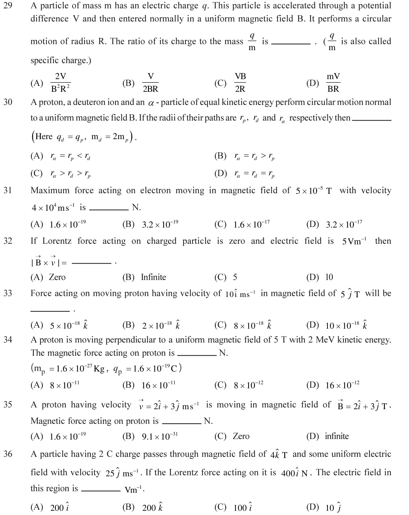 12-Physics-Moving-Charges-Magnetism-NEET-JEE-IIT-Questions-Topic-6