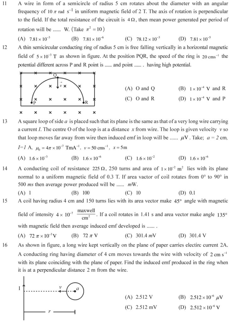 NCERT Solutions for Class 12 Physics Chapter 6 ElectromagneticInduction