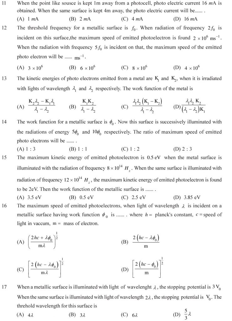 NCERT Solutions For Class 12 Physics Chapter 11 Dual Nature PDF Form