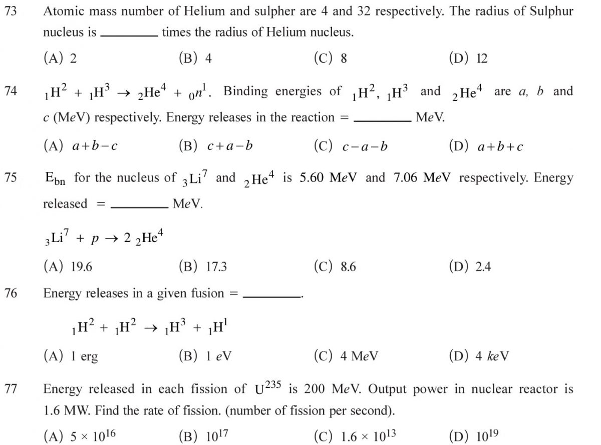 NCERT Solutions For Class 12 Physics Chapter 13 Nuclei In PDF Form