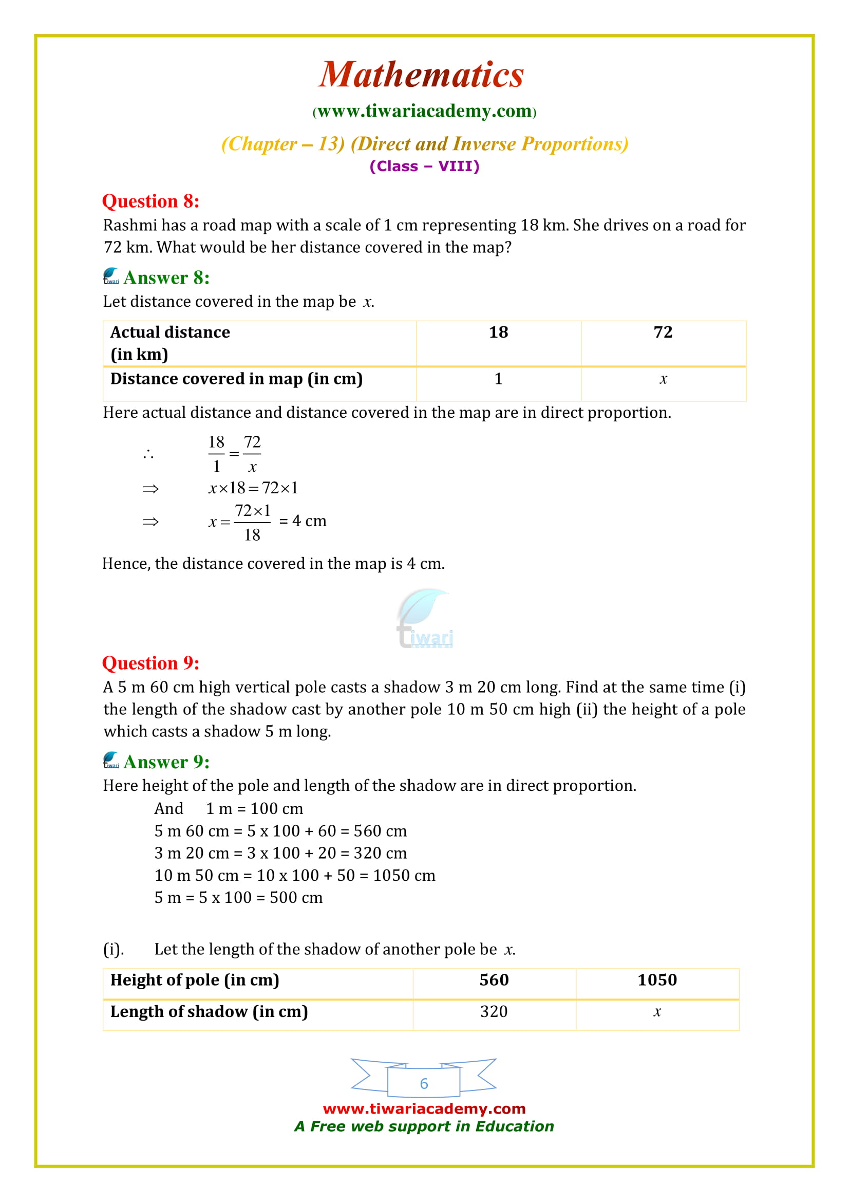 NCERT Solutions for Class 8 Maths Chapter 13 Exercise 13.1 free to use online