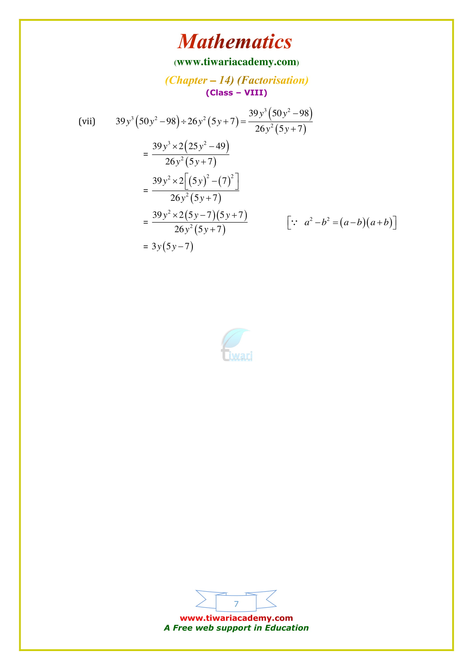 NCERT Solutions for Class 8 Maths Chapter 14 Exercise 14.3 all question answers